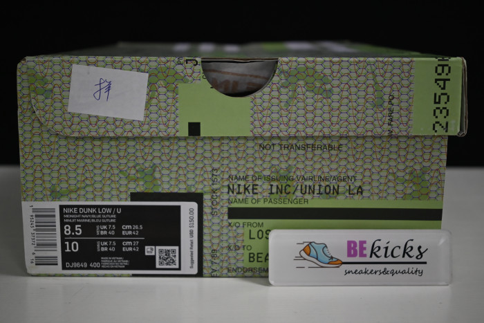 union la x dunk low - nike dj9649 400