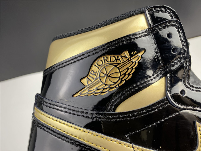 air jordan 1 high og patent ‘black gold’ 555088-032