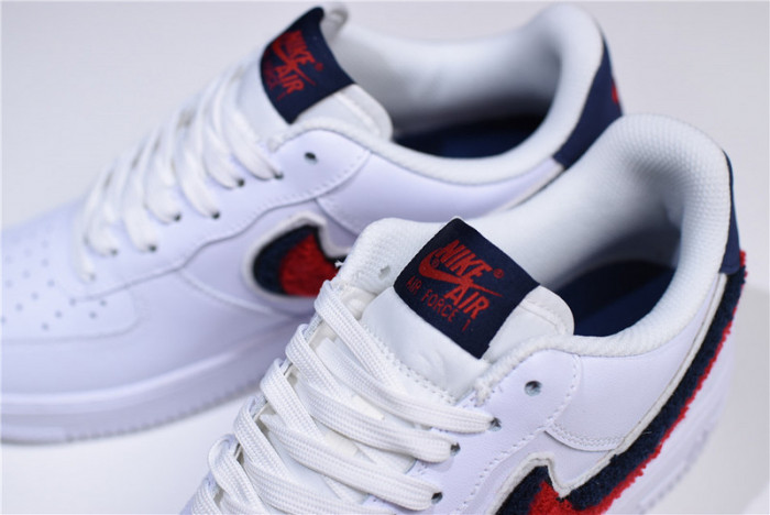 nike air force 1 low lv8 3d chenille white red blue 823511-106