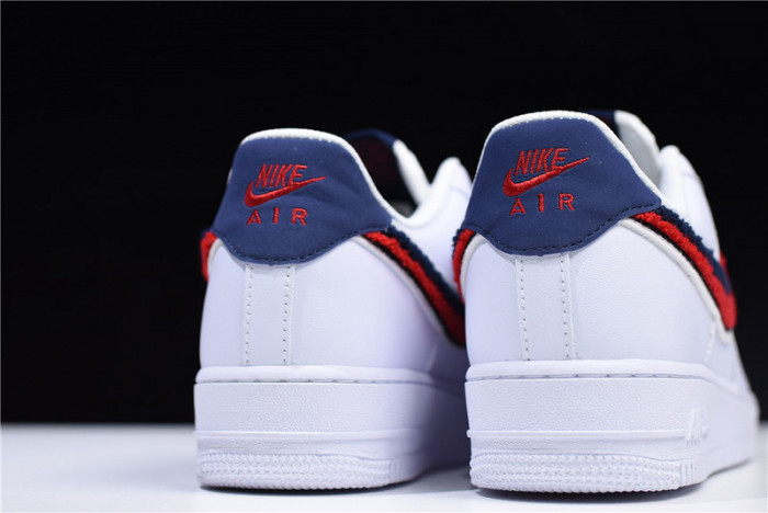 nike air force 1 low lv8 3d chenille white red blue 823511-106