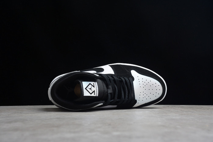 air jordan 1 mid white black Di*m*nd dh6933-100