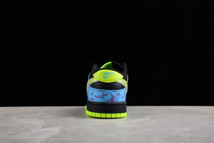 nike dunk low se acid wash baltic blue volt dv1694-900