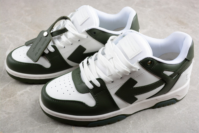 OW Out Of Office OOO Low Tops White Khaki OMIA189S23LEA0015901