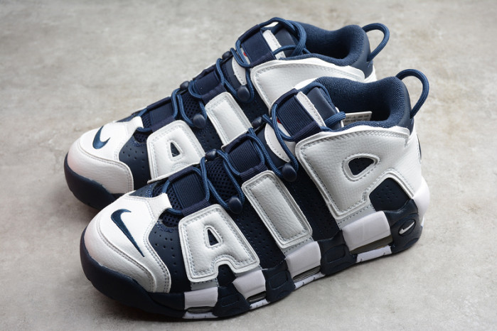 nike air more uptempo “olympic” white/midnight navy 414962-104
