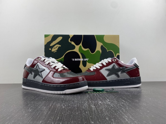 A Bathing Ape Bape Sta Nostalgic Burgundy Grey 1I80-191-006