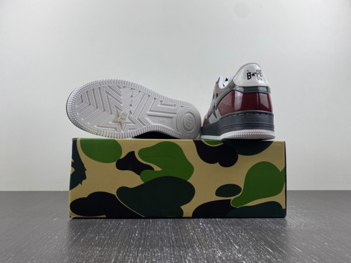 A Bathing Ape Bape Sta Nostalgic Burgundy Grey 1I80-191-006