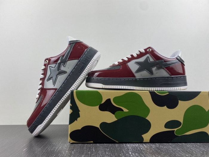 A Bathing Ape Bape Sta Nostalgic Burgundy Grey 1I80-191-006