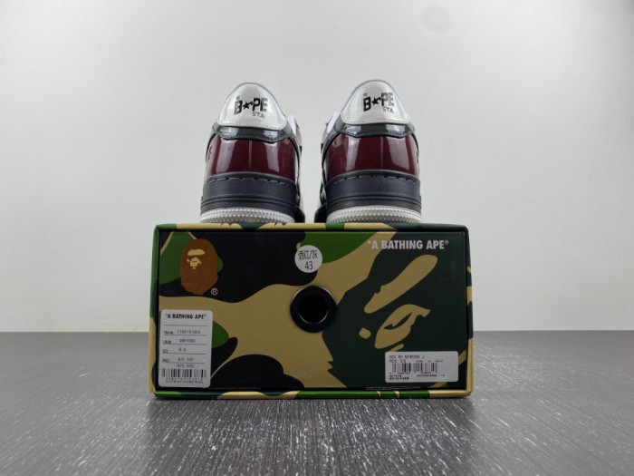 A Bathing Ape Bape Sta Nostalgic Burgundy Grey 1I80-191-006