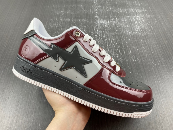 A Bathing Ape Bape Sta Nostalgic Burgundy Grey 1I80-191-006