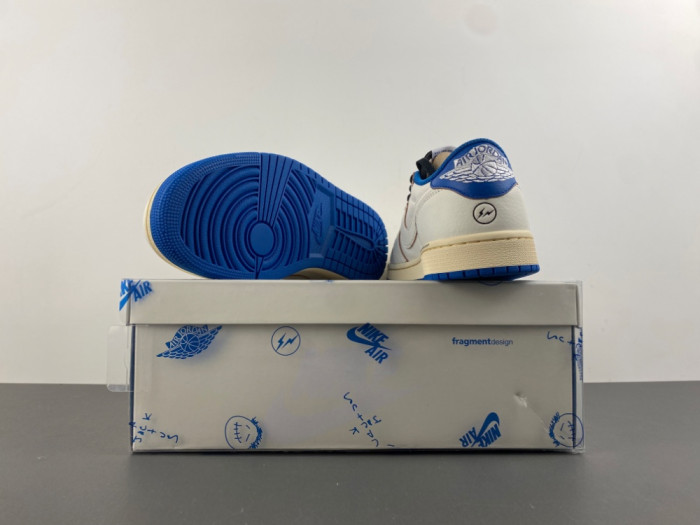 Air Jordan 1 Retro Low OG SP Fragment x Travis Scott Sail Military Blue DM7866-104