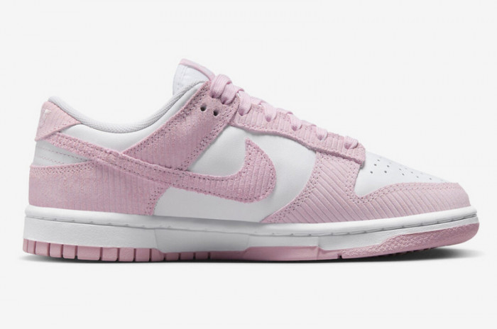nike dunk low "pink corduroy" fn7167-100
