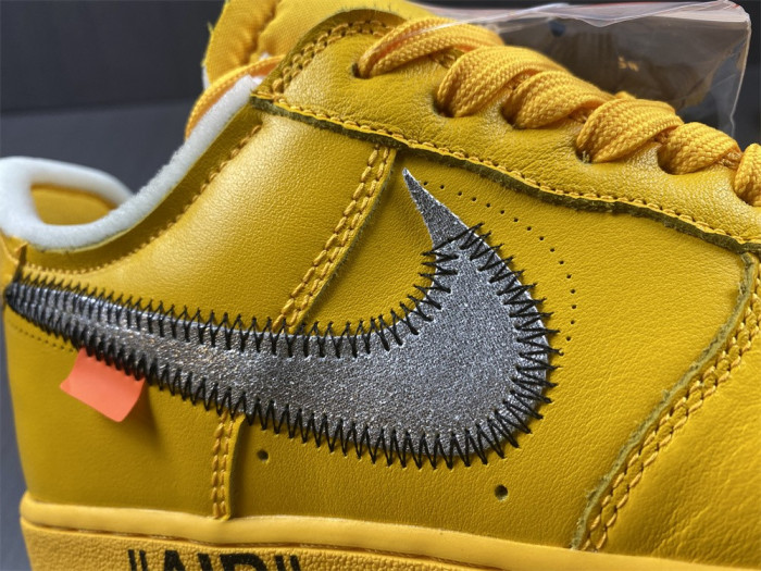 nike air force 1 low ofw university gold metallic silver dd1876-700