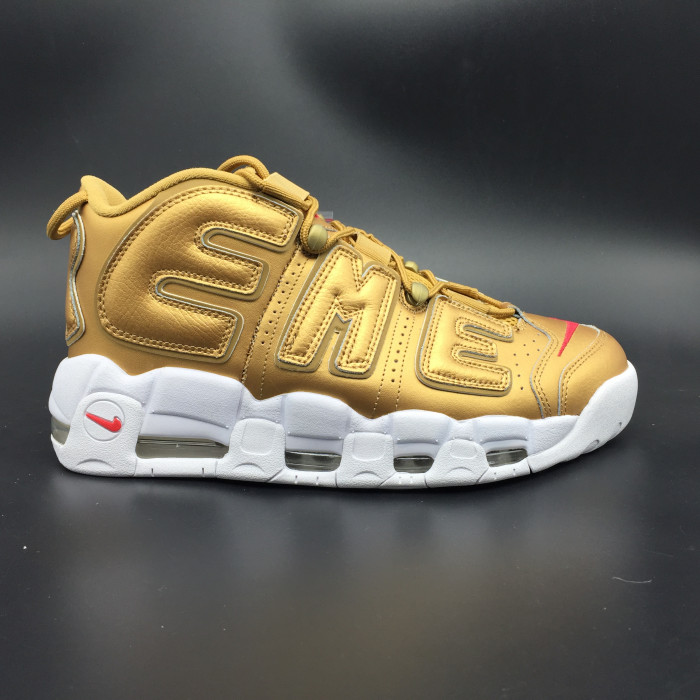 nike air more uptempo "S*p*e" metallic gold/white 902290-700