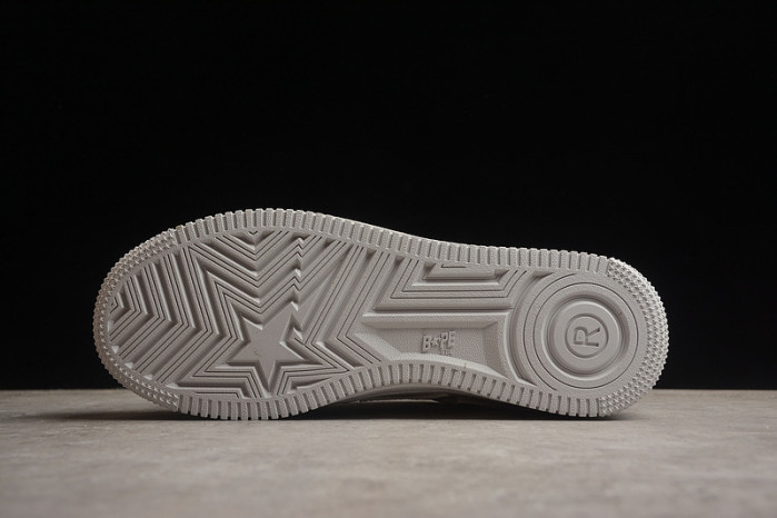 A Bathing Ape Bape Sta Patent Leather White Grey 1I70-291-021