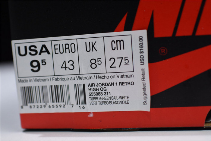 air jordan 1 turbo green 555088-311
