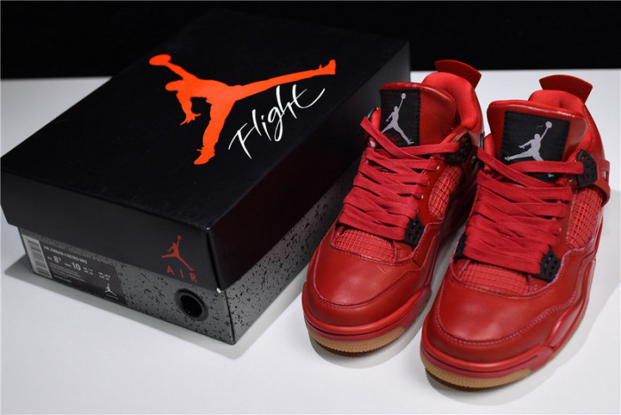 air jordan 4 fire red gum singles day av3914-600