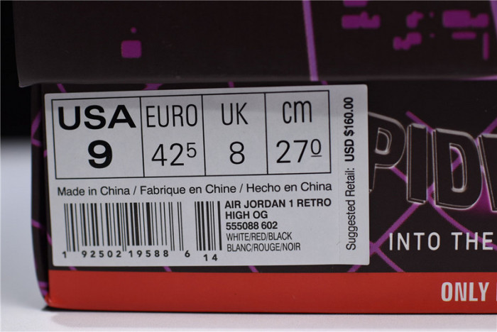 air jordan 1 retro high spider-man 555088-602