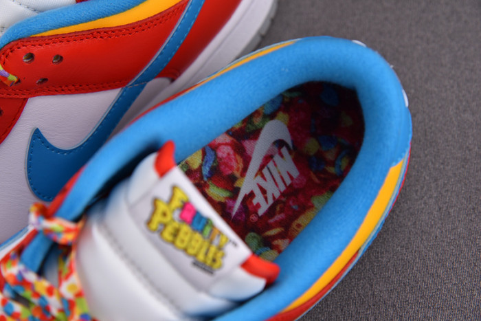 nike dunk low qs lebron james fruity pebbles dh8009-600