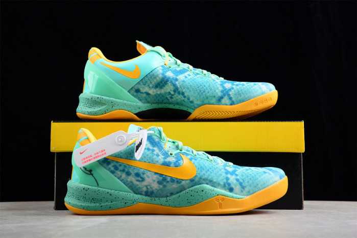 nike kobe 8 system green glow laser orange 555035-304