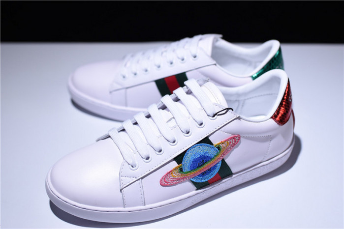 G*u*i ace embroidered low-top sneaker with ufo womens