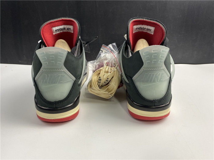 ofw x air jordan 4 “bred” black/red cv9388-001