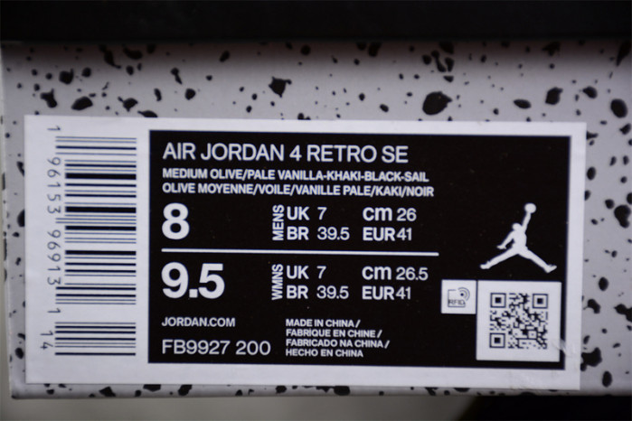 air jordan 4 craft “medium olive” fb9927-200