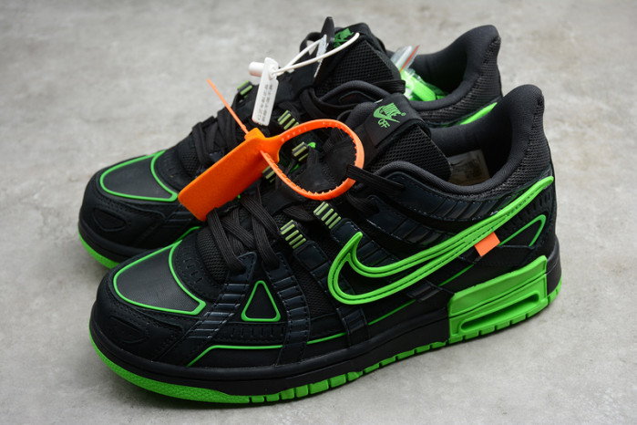 OFW x Nike Air Rubber Dunk “Green Strike” CU6015-001