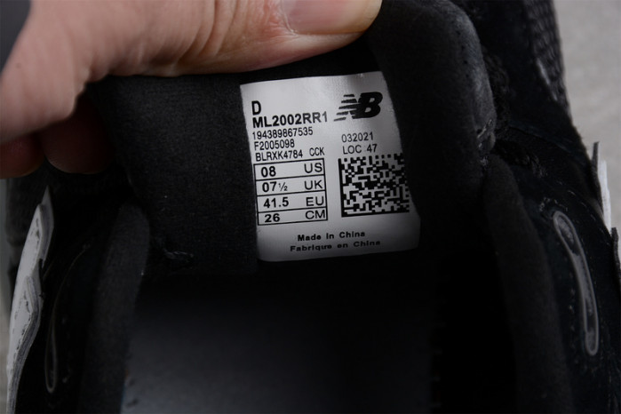 new balance 2002r black dark grey white m2002rr1