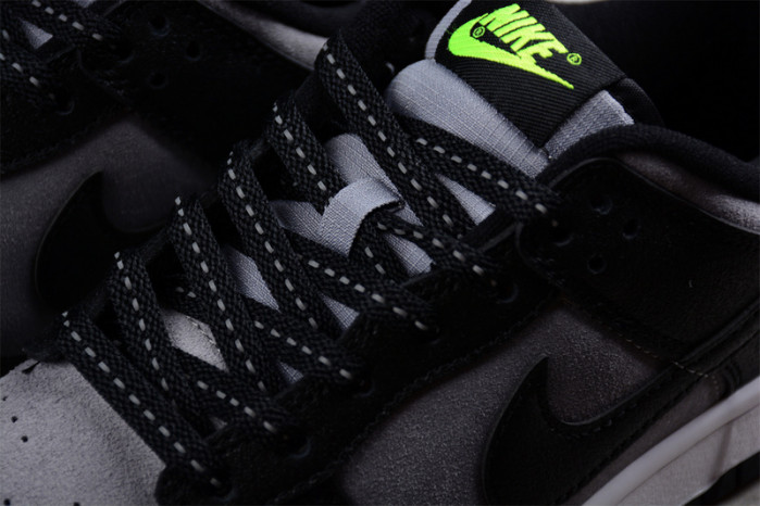 nike dunk low "black/grey/neon green" fq2205-001