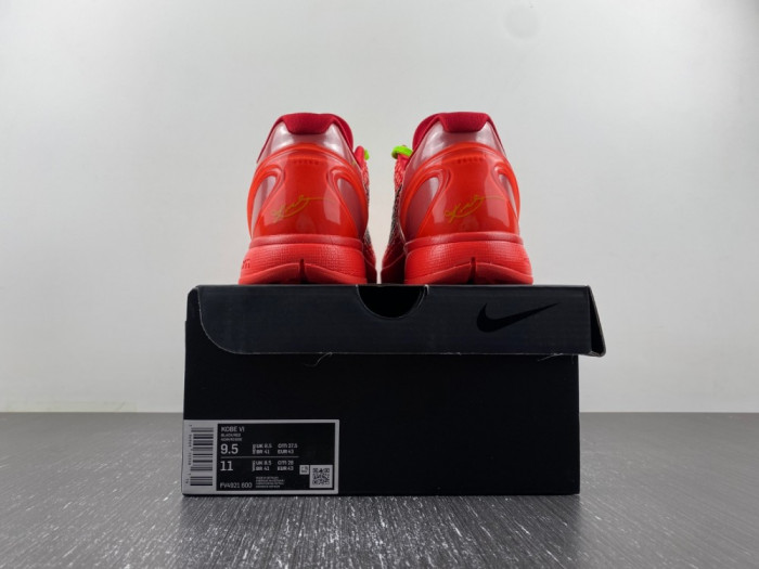 nike kobe 6 protro ‘reverse grinch’ fv4921-600